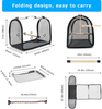 Portable Bird Travel Bag, Luxiv Outdoor Carrying Bird Cage Lightweight Travel Bird Cage Breathable Bird Backpack Foldable Pets Cage with Wood Bird Perches, Climbing Rope, and Stainless Steel Tray