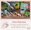 Kit4Pros Floral Garden Tool Set| Gardening Gifts for Women Birthday| Heavy Duty Tools Kit|Storage Tote Bag Organizer| Pruning Shears| Gardener Gloves| Sprayer| Weeder| Trowel (Floral Set)