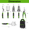 Gardening Tools, Gardening Tool Set 31 Pieces Heavy Duty Aluminum Gardening Tools with Ergonomic Handle Included Durable Storage Bag Gardening Hand Tools Gift Set for Woman Man(Green)