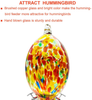 REZIPO Hummingbird Feeder with Perch - Hand Blown Glass - Orange - 40 Fluid Ounces Hummingbird Nectar Capacity Include Hanging Wires