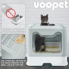voopet Foldable Cat Litter Box with Lid, Dog Proof Large Cat Litter Pan Drawer Type Cat Potty with Cat Litter Scoop Easy to Scoop & Anti-Splashing, 20" L x 16" W x 15" H