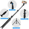 Phone Tripod Accessory Kits, Vosscoss 63 Inch Extendable Selfie Stick with Wireless Remote and Universal Tripod Head Mount Perfect for Selfies/Video Recording/Vlogging/Live Streaming - Black