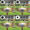 Mademax Solar Bird Bath Fountain Pump, Upgrade 1.4W Solar Fountain with 4 Nozzle, Free Standing Floating Solar Powered Water Fountain Pump for Bird Bath, Garden, Pond, Pool, Outdoor