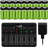 Taken 16 Pack 3.7V 750mAh Rechargeable Batteries and Charger for Arlo Cameras (VMC3030/VMK3200/VMS3330/3430/3530), Flashlight, Microphone