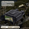 TKKOK D80 Night Vision Binoculars for Adults,Suitable Digital Night Vision Goggles for Complete Darkness Military,Spy, Security,Hunting,Tactical -1080P, 4X20 Zoom, 3000m/9840Ft Viewing Range