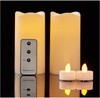 Dong Solar Candles Outdoor Waterproof, Flickering LED Pillar Candles, 2 PCS 4.5X9 Inch Large Flameless Candle Set, Rechargeable Battery Included