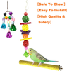 Gcepls 13pcs Bird Parrot Pet Parakeet Chewing Swing Toys for Playground Playing & Preening Birds Cage Bite, Hanging Bell, Hammock Wooden Block Climbing Standing for Conures,Love Birds,Finches,Budgie
