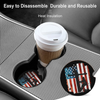 Lineman American Flag Electric Cable Lineman Round Waterproof Car Coasters with Cork Base for Cup Holder 4PCS