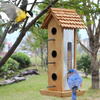 XXDYF Hanging Bird Feeders Wooden for Outside, Cedar Gazebo Wild Food Dispenser, Classic Outdoor Garden Villa Landscape Decoration