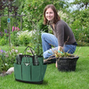 Garden Tool Bag Portable Gardening Tote Bag Oxford Plant Tool Kit Holder Bag Gardeners Storage Bag Garden Tool Organizer Tote Indoor Outdoor Home Lawn Yard Garden Carry Bag with 8 Pockets (ONLY BAG)