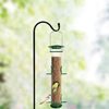 Bird Feeder Classic Tube Hanging Feeders for All Kinds of Birds,Weatherproof, Advanced Hard Plastic with Metal Hanger (1 Pack) (Green 6 Ports Bird Feeder-1 Pack)