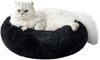 Love's cabin Cat Beds for Indoor Cats - Cat Bed with Machine Washable, Waterproof Bottom - Fluffy Dog and Cat Calming Cushion Bed for Joint-Relief and Sleep Improvement