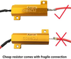 4Pcs Aaron 50W 6ohm Load Resistors - Fix LED Bulb Fast Hyper Flash Turn Signal Blink Error Code (Resistors get very hot during working)