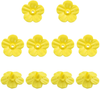 WHYHKJ 10pcs Yellow Hummingbird Feeder Flower Shaped Plastic Bird Feeding Ports