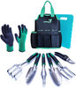 Tepual Garden Tool Set - 9 Pieces Gardening Tool Set Make The Perfect Gifts for Women and Men - Comes With Convenient Garden Tool Bag And Knee Pad For Comfort - Pair Of Gloves as Bonus