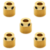 ZYAMY 5pcs 3D Printer Accessories Brass 40 Teeth Drive Gear Compatible with CR-10, CR-10S, S4, S5, Ender 3, Ender 3 Pro, Yellow