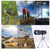4K 10-300X40Mm Super Telephoto Zoom Monocular Telescope, Monocular Telescope for Mobile Phone, with Smartphone Adapter Tripod Suit for Hiking Camping Bird Watching Best Gifts