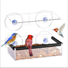 idrlink Window Bird Feeder, Bird Feeders with Strong Suction Cups & Drain Holes, Acrylic Bird Feeders for Outsider, Squirrel Proof Bird Feeders for Wild Bird