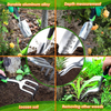 Garden Tools Set - 40 Pcs Gardening Kit with Non-Slip Ergonomic Handle Heavy Duty Aluminum Hand Tool, Digging Weeder, Rake, Shovel, Trovel, Storage Tote Bag, Plant Labels, Garden Gloves for Women/Men