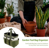 Gardening tote bag gardening tool storage bag, 8 pockets for men and women, 600D Oxford wear-resistant green tool bag 14.6X7.1X11.8 inches