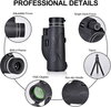 WOCELBY Monocular Telescope, 80 x 100 High Power Monocular with Smartphone Holder & Tripod, Low Night Vision Waterproof Monoculars, BAK4 Prism Monocular for Bird Watching/Hiking/Hunting/Traveling
