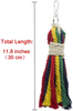 ASOCEA Pet Bird Parrot Colorful Cotton Rope Bite Chew Cage Hanging Toys for Cockatiels Macaws Parrots Small Medium Large Birds