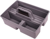 Jiaan Plastic Storage Tray Tote- Versatile Multiuse Caddy with Attached Portable Handle to Organize and Carry Tools 14.9 10.8 4.5 inch High Capacity (Gray)