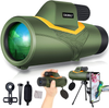 Monocular Telescope, 16X52 High Power Monocular with Smartphone Holder & Tripod, Night Vision Monocular for Adults Kids - BAK4 Prism Dual Focus for Bird Watching, Camping, Travelling
