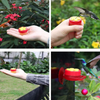wirlsweal Bird Feeder, Handheld Hummingbird Feeders, Bird Feeding Device with Detachable Base, Plastic Hummingbird Watering Device for Outdoor Garden Decoration Red Yellow