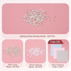 300 PCS/100 Pairs Earring Hooks, 925 Sterling Silver Hypoallergenic Earring Hooks for Jewelry Making, Upgraded Premium Earring Making kit, Earring Making Supplies with Earring Backs and Jump Rings
