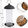 winemana Wild Bird Feeder, Hanging for Garden Yard Outside Decoration, Three Wire Stands with Roof Avoid Weather and Water