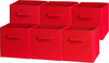 6 Pack - SimpleHouseware Foldable Cube Storage Bin, Grey