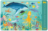 Crocodile Creek 2843-5 36 Ocean Animals 2-Sided Placemat, Teal/Yellow/Green/Blue