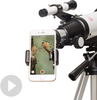 Telescope, 70mm Aperture 400mm AZ Mount Astronomical Refracting Telescope for Kids Beginners - Travel Telescope with  Phone Adapter and Wireless Remote