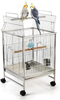 Echaprey Birdcage Bird Cages Small Bird Cage Stainless Steel with Rolling Wheels and Open Top for Parakeets Cockatiels Finches Lovebirds Parrots