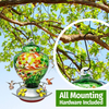 Hummingbird Feeder - HQ Blown Glass - High Capacity Nectar - Vibrant Colors Attract Hummingbirds - Free Mounting Kit (Emerald Green)