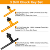 PAGOW 3 Pieces Drill Chuck Key Wrench, Replacement Drill Press Chuck Key, Electric Drill Clamping Tool (Chuck Diameter: 3/8" / 1/2" / 5/8")