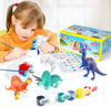 BAODLON Kids Arts Crafts Set Dinosaur Toy Painting Kit - 10 Dinosaur Figurines, Decorate Your Dinosaur, Create a Dino World Painting Toys Gifts for 5, 6, 7, 8 Year Old Boys Kids Girls Toddlers