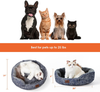 EHEYCIGA Dog Beds for Indoor Small Dogs or Cats 20 Inches Round Flannel Fabric with Anti-Slip Oxford Bottom, Machine Washable Cat Bed for All Seasons