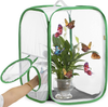 XingYunEr Pop-Up Insect and Butterfly Habitat, Foldable Insect Mesh Cage with a Handles, Easy to Clean The Bottom, Clear Window Panel , Use YKK Zipper, 12"X12"X12"