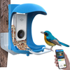BirdDock Smart Bird Feeder with Camera WiFi APP Install, Quality Visual Storage Feeders, Night-Version Video Camera, Heavy Duty Base for Waterproof Outside/Yard/House /Tree Buddy(720ML)