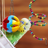 10 Pack Bird Cage Toys for Parrots Reliable & Chewable - Swing Hanging Chewing Bite Bridge Wooden Beads Ball Bell Toys