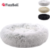 FuzzBall Fluffy Luxe Pet Bed, Calming Donut Cuddler – Machine Washable, Waterproof Base, Anti-Slip (for Small Dogs and Cats up to 25lbs)