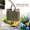 FCOUIID Garden Tool Tote Bag - Yard Lawn Storage Pouch Hand Organizer, 600D Oxford Portable for Outdoor Gardening, Not Include Tools