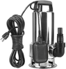 TOPWAY 1.5HP Stainless steel Submersible Clean/Dirty Water Sump Pump Garden Pond with Float Switch