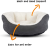 SHU UFANRO Dog Beds for Large Medium Small Dogs Round, Cat Cushion Bed, Calming Pet Beds Cozy Fur Donut Cuddler Improved Sleep, Washable, Non-Slip Bottom (XS/S/M/L)
