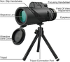 10X42 High Definition Monocular Telescope,Monocular with Smartphone Adapter,Prism Material of BAK4,Waterproof,Can Be Used for Bird Watching,Wild Animals,Hiking and Hunting