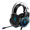 Heir Audio X8 Gaming Headset 7.1Channerl 50Mm Unit RGB Colorful Light 4D Surround Sound Ergonomic Design 360° Omnidirectional Noise Reduction Microphone