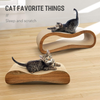 ScratchMe 2 in 1 Cat Scratcher Cardboard Lounge Bed, Cat Scratching Post with Catnip, Durable Board Pads Prevents Furniture Damage,Large