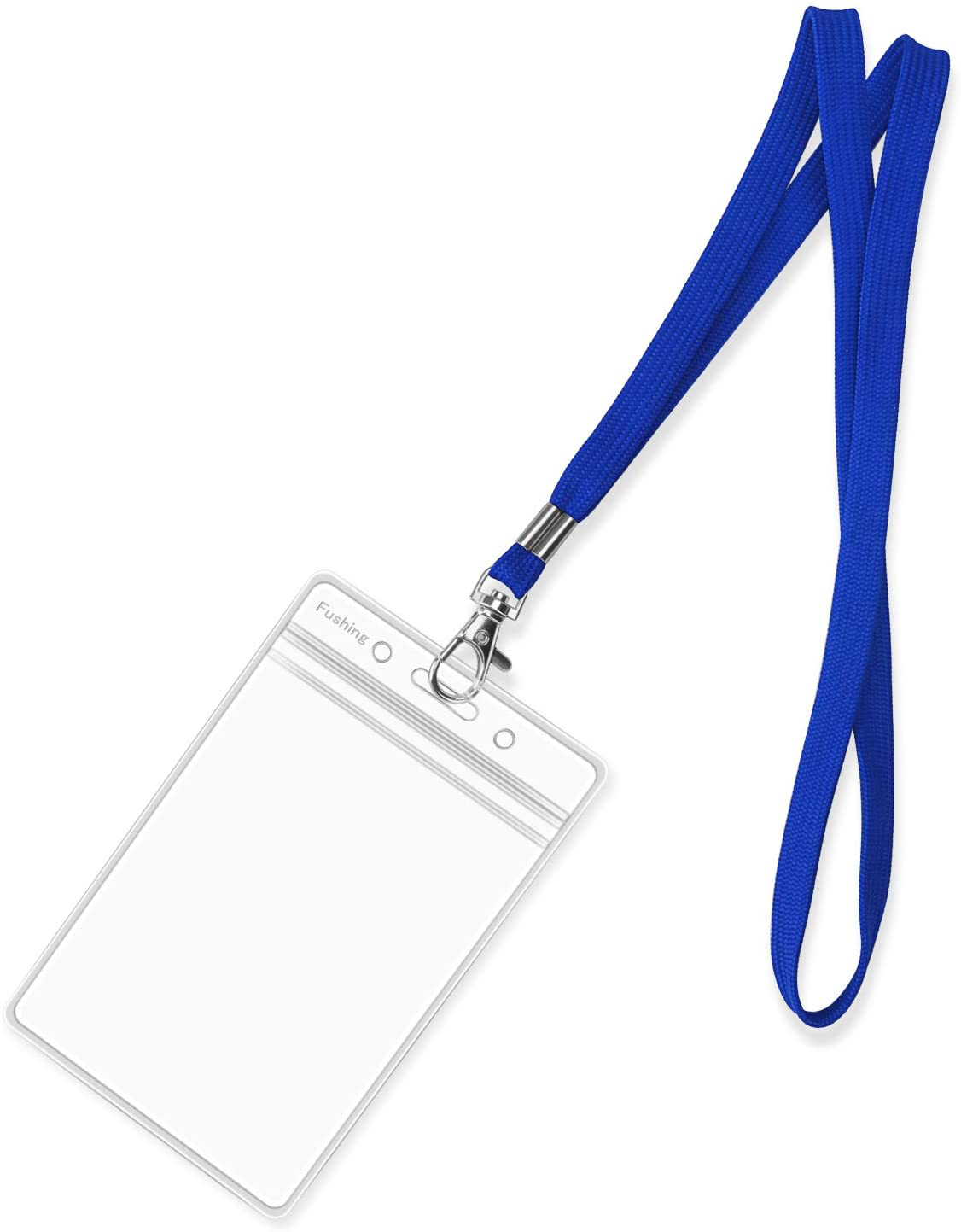 Fushing 50pcs Clear Plastic Vertical Name Tags Badge ID Card